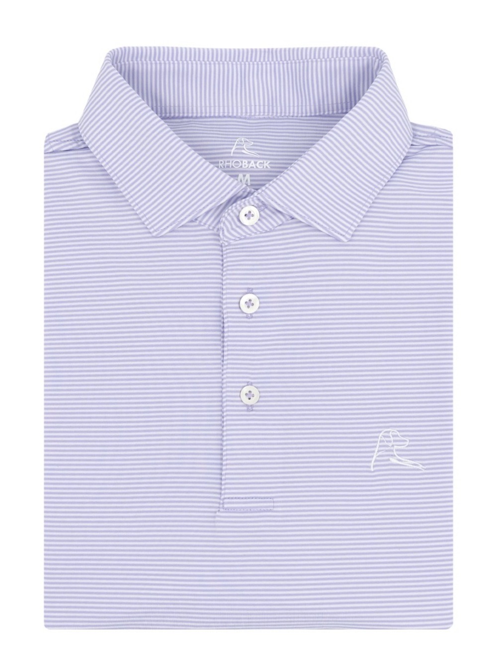 Rhoback The Crispy Polo - Lavender Striped Men’s Polo Shirt XXXL